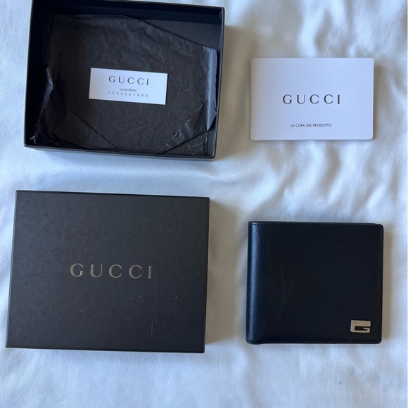 GUCCI MENS WALLET BLACK LEATHER - Picture 2 of 6
